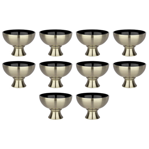 Set of 10 Modern Metal Smooth Compote Bowl-Set of 10-Koyal Wholesale-Antique Brass-