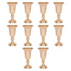 Set of 10 Ribbed Metal Compote Trumpet Vase-Set of 1-Koyal Wholesale-Copper-