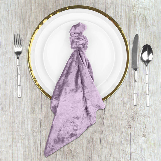 Set of 10 Velvet Napkins For Wedding Table Decorations, Reception Table Settings, Home Décor, High-Quality Catering Linens-Set of 10-Koyal Wholesale-Mauve-