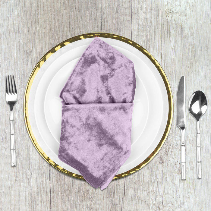 Set of 10 Velvet Napkins For Wedding Table Decorations, Reception Table Settings, Home Décor, High-Quality Catering Linens-Set of 10-Koyal Wholesale-Mauve-