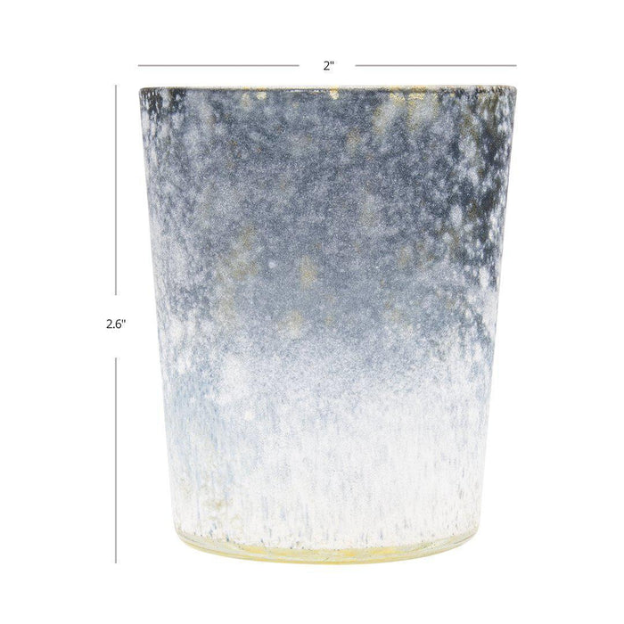 Set of 12 2.6" Tall Frosted Ombre Mercury Glass Votive Candle Holders Bulk Pack-Koyal Wholesale-White-Set of 1 (12 PC)-