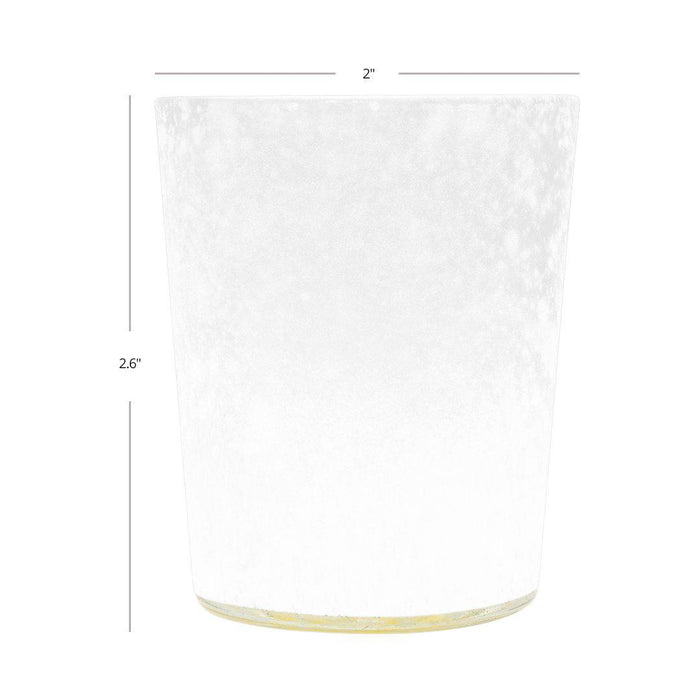 Set of 12 2.6" Tall Frosted Ombre Mercury Glass Votive Candle Holders Bulk Pack-Koyal Wholesale-White-Set of 1 (12 PC)-