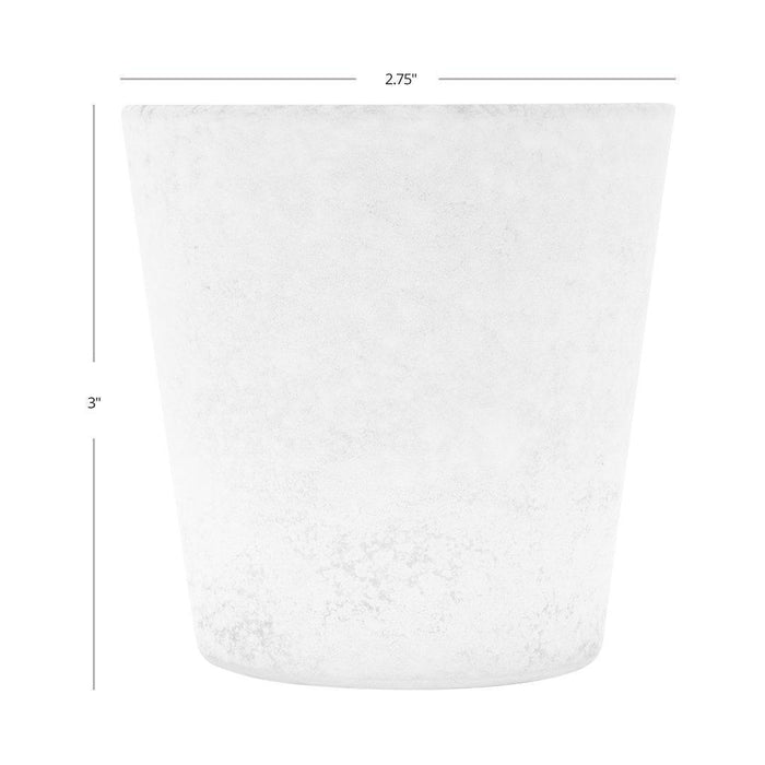 Set of 12 3" Frosted Ombre Mercury Glass Votive Candle Holders Bulk Pack-Koyal Wholesale-White-Set of 1 (12 PC)-