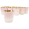 Set of 12 3" Frosted Ombre Mercury Glass Votive Candle Holders Bulk Pack-Koyal Wholesale-Pink-Set of 1 (12 PC)-