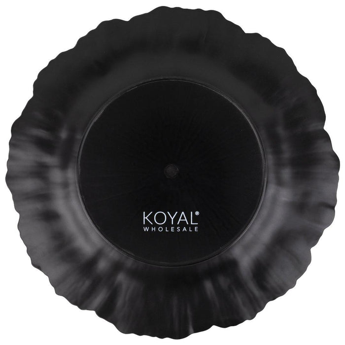 Set of 12 Acrylic Charger Plates Round Flora Bulk Pack-Koyal Wholesale-Terracotta-Set of 12-