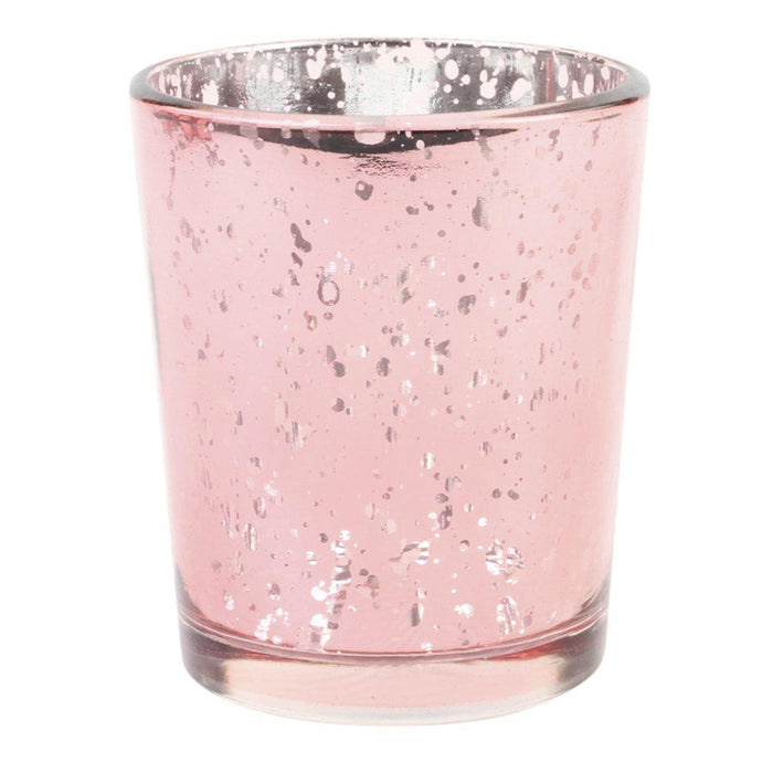 Set of 12 Antique Mercury Glass Votive Cups Bulk Pack-Sold By Case-Koyal Wholesale-Pink-2" D x 2.5" H-Set of 1 (12 PC)