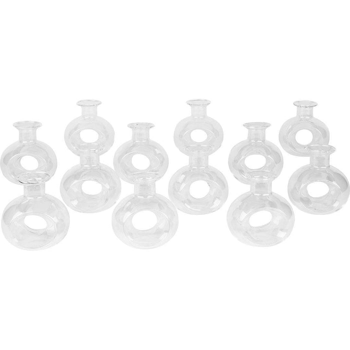 Set of 12 Glass Bud Vase Napkin Rings-Set of 12-Koyal Wholesale-