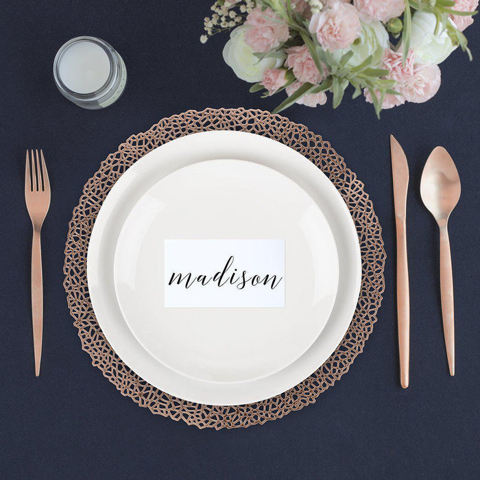 Set of 12 Modern Freeform Placemats-Set of 12-Koyal Wholesale-Rose Gold-