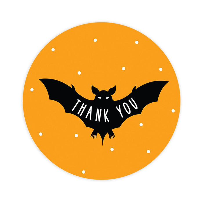 Set of 120 Halloween Thank You Stickers Labels For Kids Treat Bags Goodie, Halloween Party Favors-Set of 120-Andaz Press-Bat-