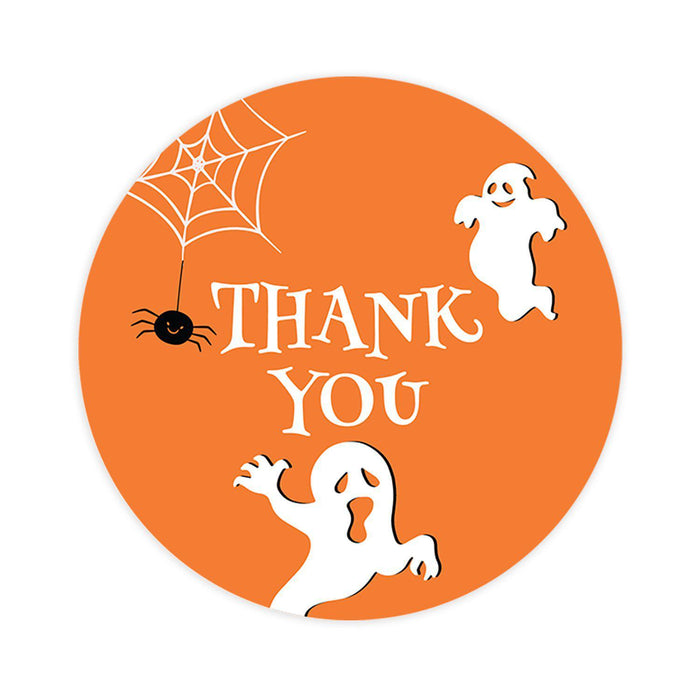 Set of 120 Halloween Thank You Stickers Labels For Kids Treat Bags Goodie, Halloween Party Favors-Set of 120-Andaz Press-Scary Ghosts-