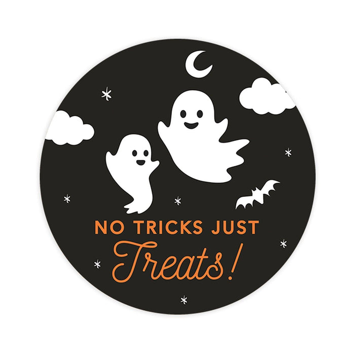 Set of 120 Happy Halloween Stickers Labels For Kids Treat Bags Goodie, Halloween Party Favors-Set of 40-Andaz Press-Cute Little Ghosts-