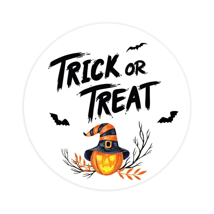 Set of 120 Happy Halloween Stickers Labels For Kids Treat Bags Goodie, Halloween Party Favors-Set of 40-Andaz Press-Trick or Treat Pumpkin-