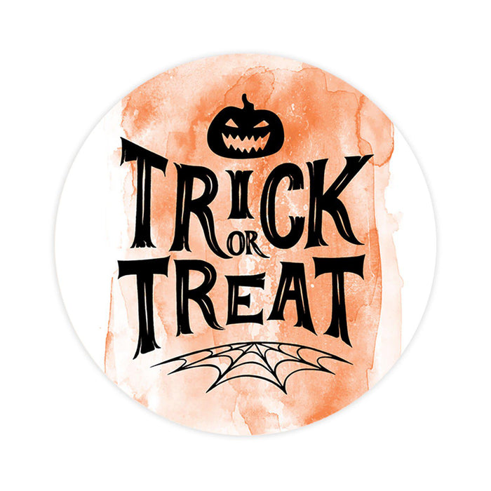 Set of 120 Happy Halloween Stickers Labels For Kids Treat Bags Goodie, Halloween Party Favors-Set of 40-Andaz Press-Trick or Treat Spider Web-