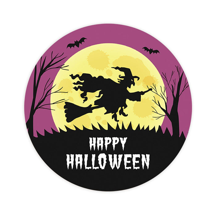 Set of 120 Happy Halloween Stickers Labels For Kids Treat Bags Goodie, Halloween Party Favors-Set of 40-Andaz Press-Witch and Full Moon-