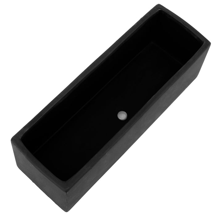 Set of 2 Ceramic Rectangular Vase-Set of 2-Koyal Wholesale-Black-