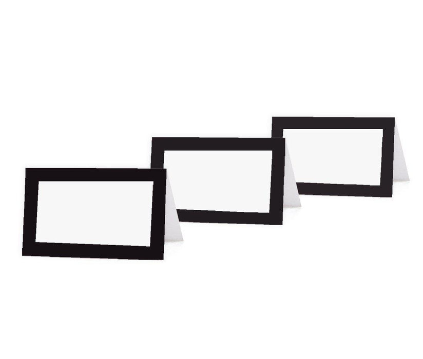 Set of 20 Formal Black & White Table Tent Place Cards-Set of 20-Andaz Press-Blank-