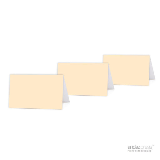 Set of 20 Pick Your Color Blank Table Tent Printable Place Cards-Set of 20-Andaz Press-Ivory-