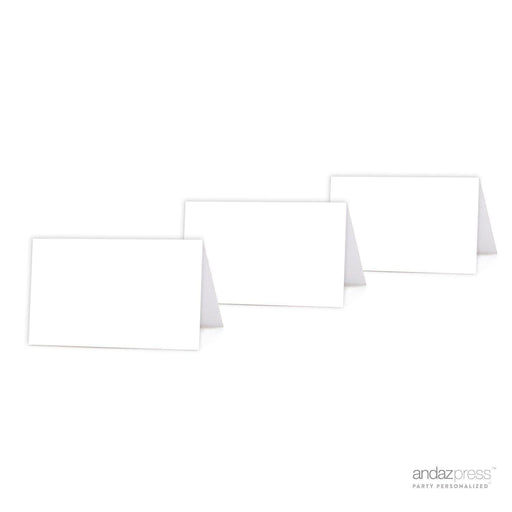 Set of 20 Pick Your Color Blank Table Tent Printable Place Cards-Set of 20-Andaz Press-White-