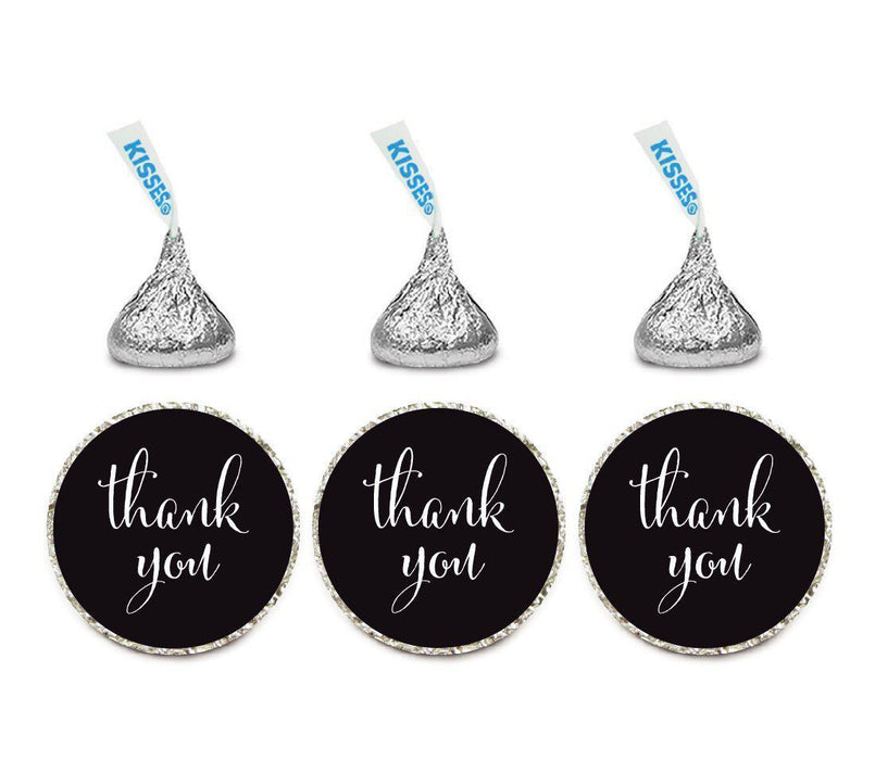 Set of 216 Thank You Hersheys Kisses Stickers-Set of 216-Andaz Press-Black-