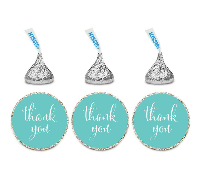 Set of 216 Thank You Hersheys Kisses Stickers-Set of 216-Andaz Press-Diamond Blue-