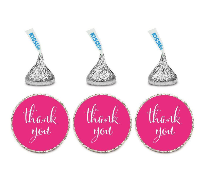 Set of 216 Thank You Hersheys Kisses Stickers-Set of 216-Andaz Press-Fuchsia-