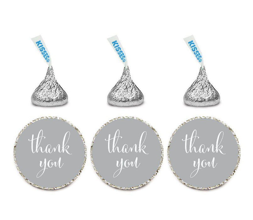 Set of 216 Thank You Hersheys Kisses Stickers-Set of 216-Andaz Press-Gray-