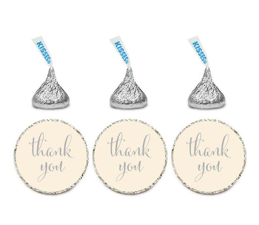 Set of 216 Thank You Hersheys Kisses Stickers-Set of 216-Andaz Press-Ivory-