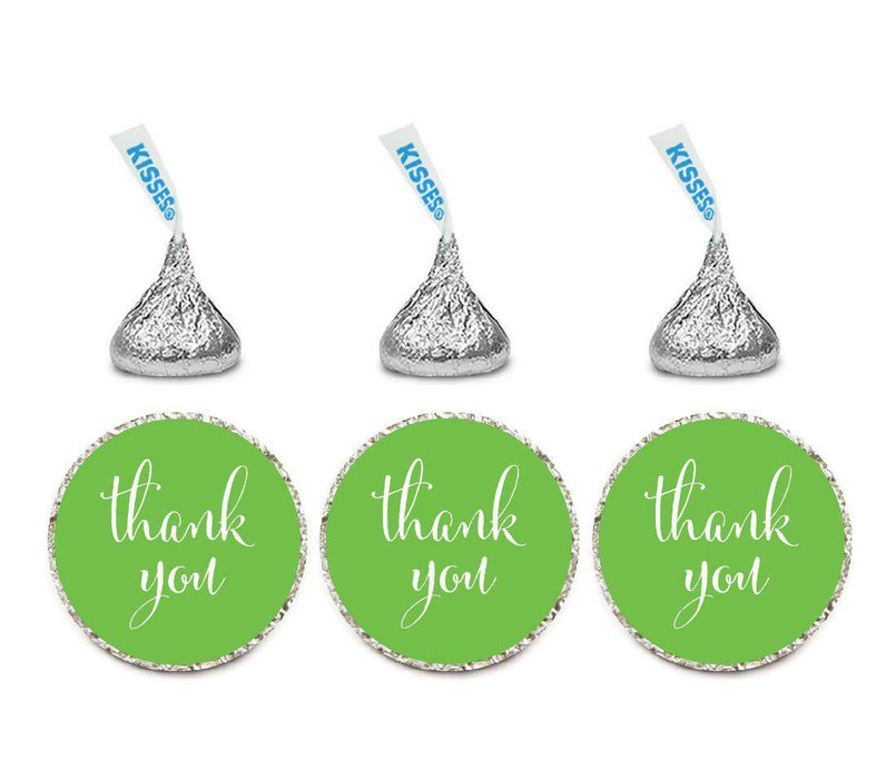 Set of 216 Thank You Hersheys Kisses Stickers-Set of 216-Andaz Press-Kiwi Green-