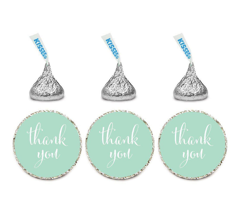 Set of 216 Thank You Hersheys Kisses Stickers-Set of 216-Andaz Press-Mint Green-