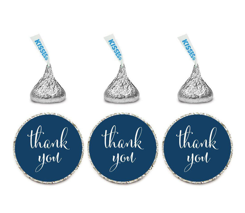 Set of 216 Thank You Hersheys Kisses Stickers-Set of 216-Andaz Press-Navy Blue-