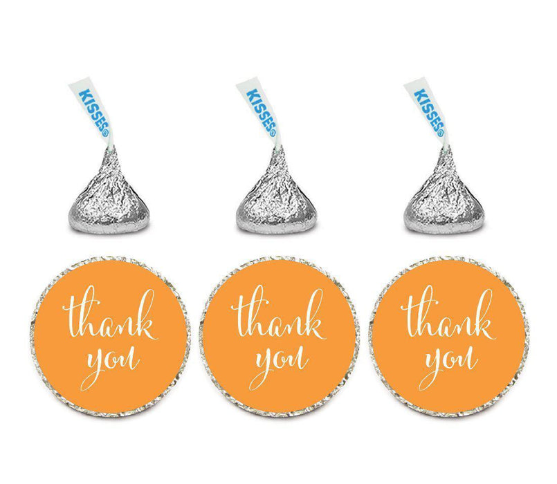 Set of 216 Thank You Hersheys Kisses Stickers-Set of 216-Andaz Press-Orange-