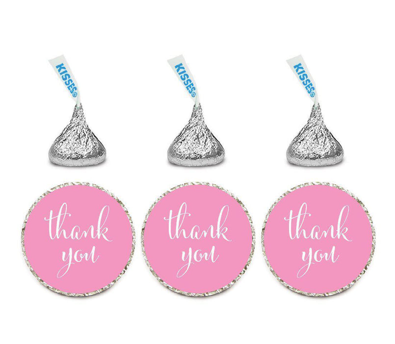 Set of 216 Thank You Hersheys Kisses Stickers-Set of 216-Andaz Press-Pink-