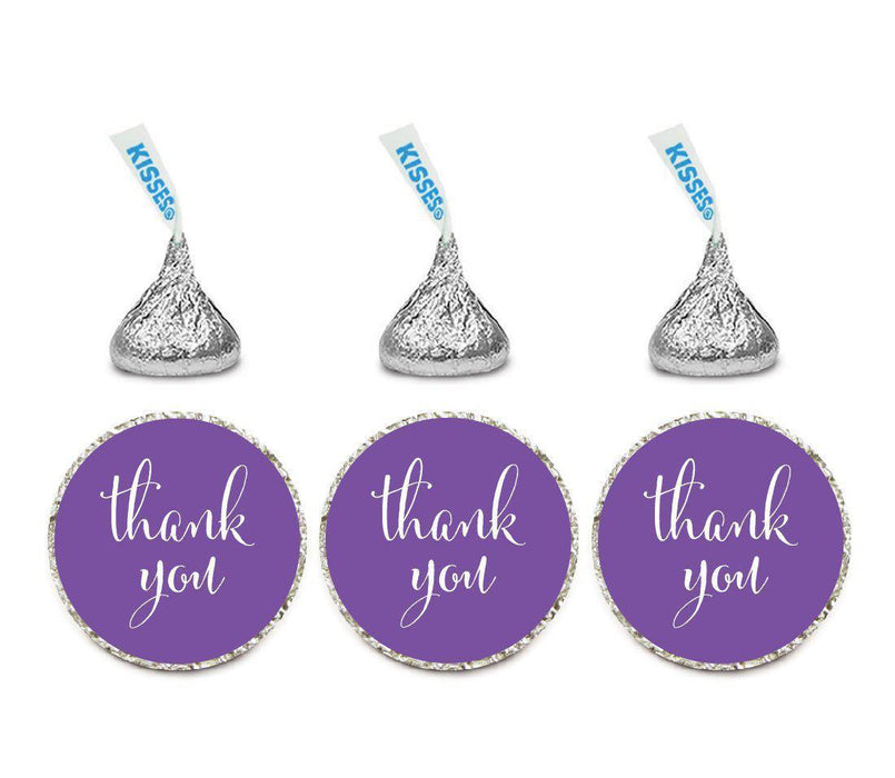 Set of 216 Thank You Hersheys Kisses Stickers-Set of 216-Andaz Press-Royal Purple-