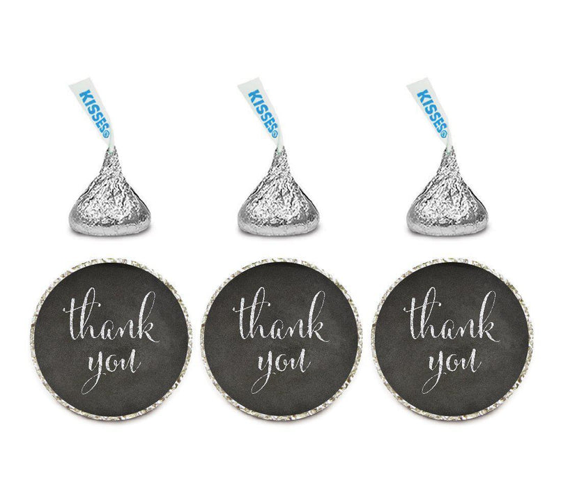 Set of 216 Thank You Hersheys Kisses Stickers-Set of 216-Andaz Press-Vintage Chalkboard Print-