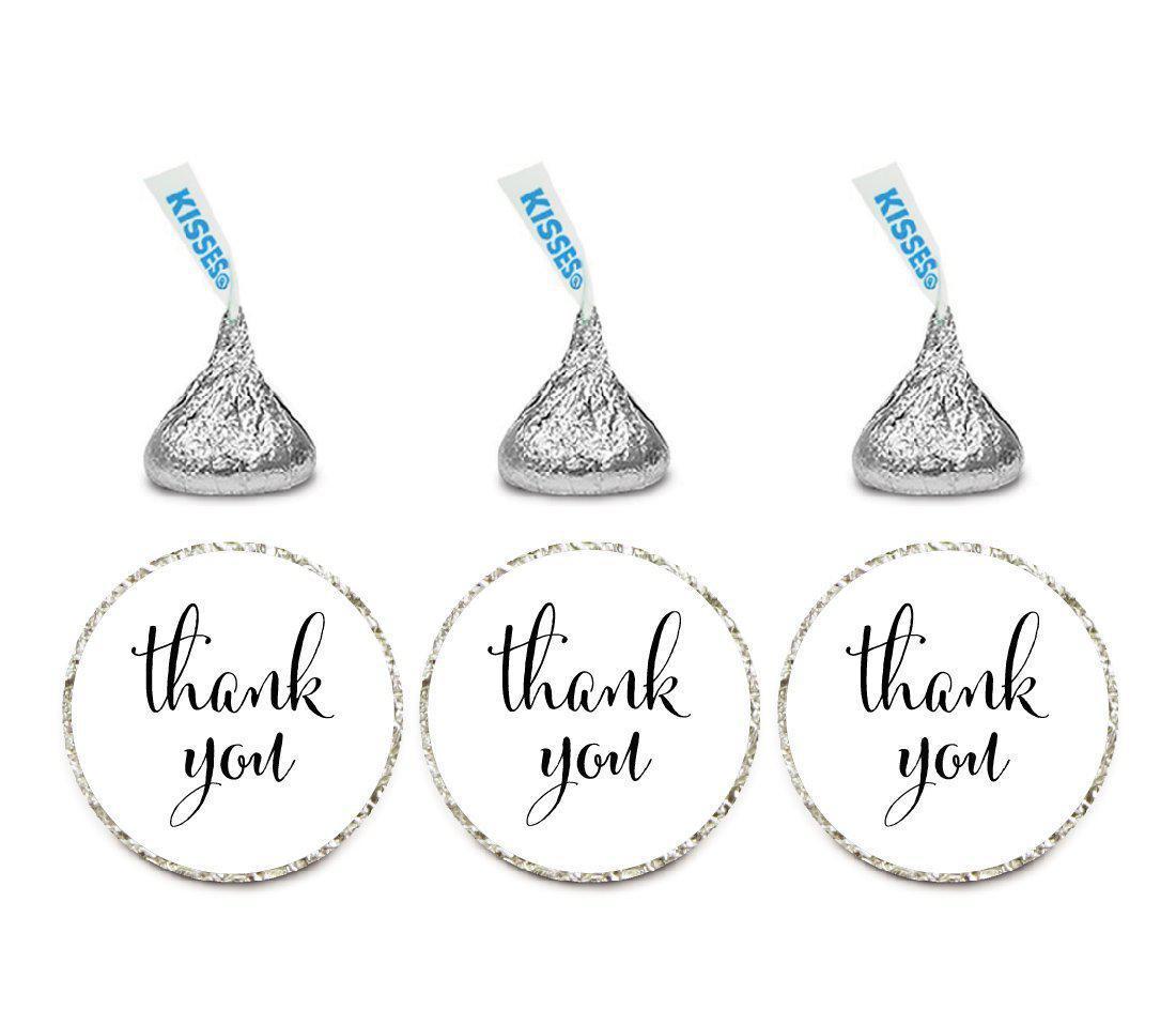 Set of 216 Thank You Hersheys Kisses Stickers-Set of 216-Andaz Press-White-