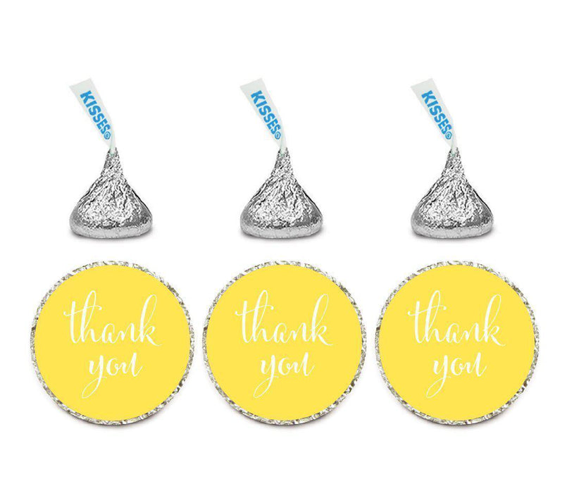 Set of 216 Thank You Hersheys Kisses Stickers-Set of 216-Andaz Press-Yellow-