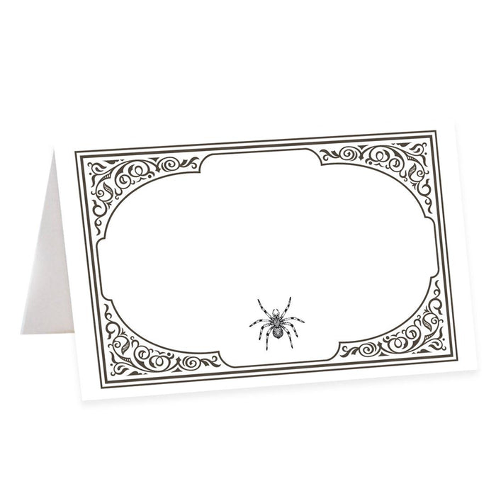 Set of 24 Halloween Table Tent Place Cards for Table Setting-Set of 24-Andaz Press-Arachnid Opulence-