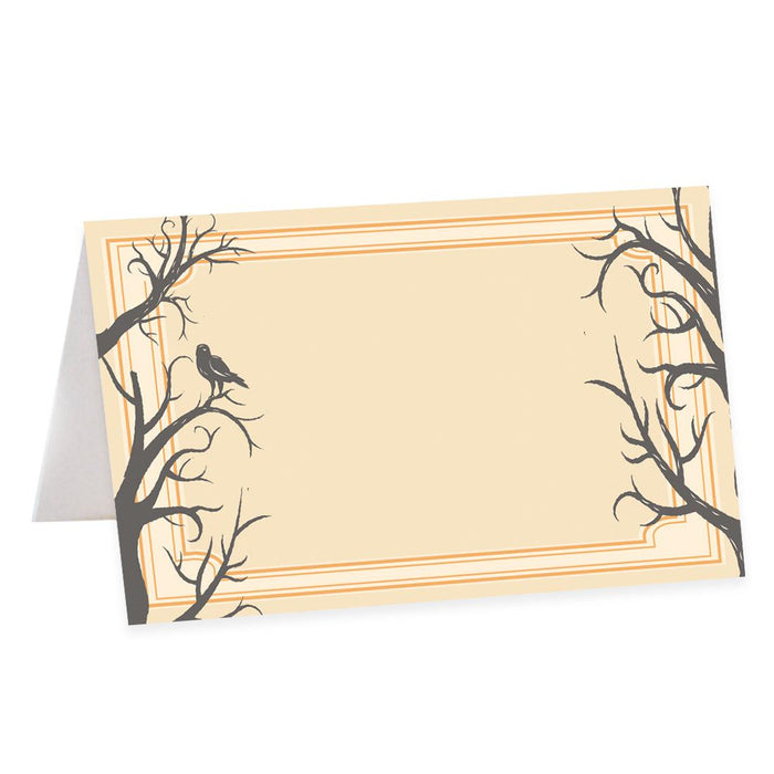 Set of 24 Halloween Table Tent Place Cards for Table Setting-Set of 24-Andaz Press-Shadowed Oak-