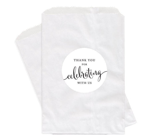 Set of 24 Thank You for Celebrating With Us Favor Bags-Set of 24-Andaz Press-White-