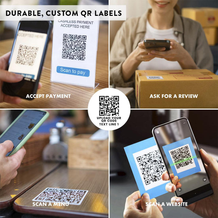 Set of 240 Custom QR Code Stickers, 0.75" Labels for Small Business & Social Media-Set of 240-Andaz Press-0.75" QR Code Stickers-