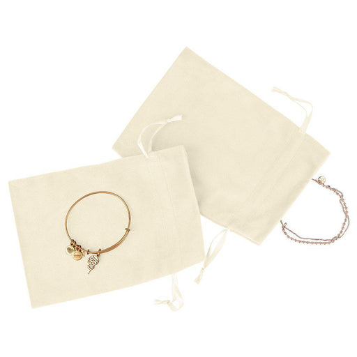 Set of 25 Velvet Drawstring Favor Bags-Set of 25-Andaz Press-5" x 7"-Ivory-