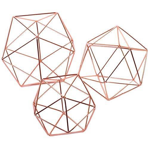 Set of 3 Geometric Decor Shapes Himmelis Prisms-Set of 3-Koyal Wholesale-Rose Gold-