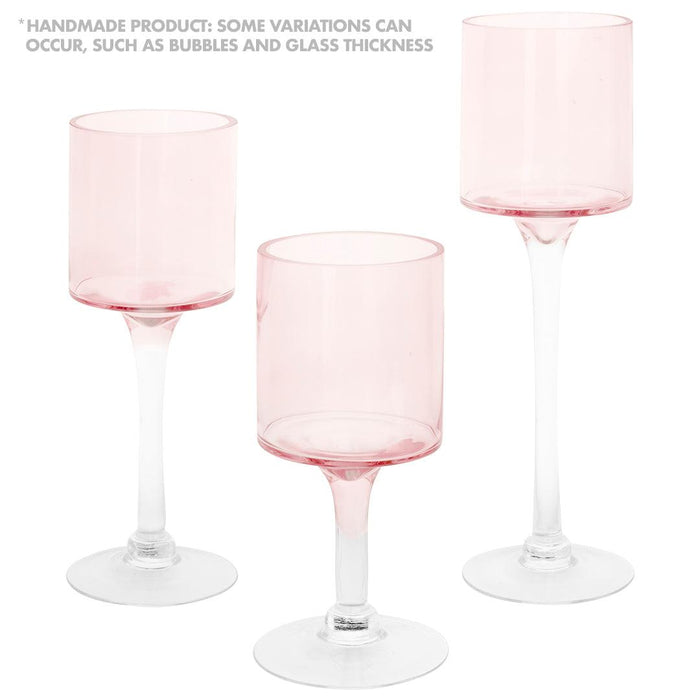 Set of 3 Glass Floating Candle Vases-Koyal Wholesale-Clear-SET OF 1 (3PC)-