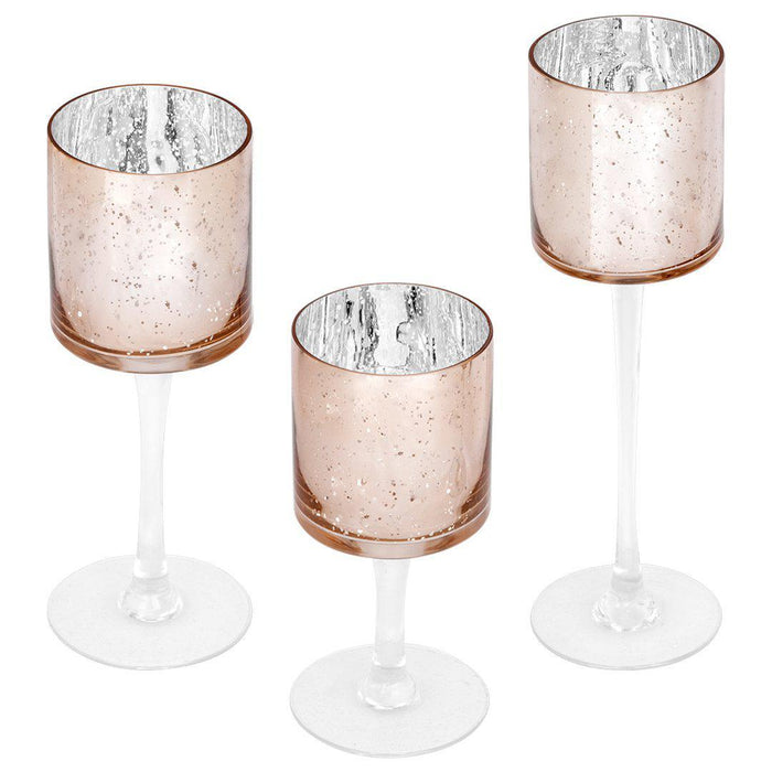 Set of 3 Glass Floating Candle Vases-Koyal Wholesale-Gold-SET OF 1 (3PC)-