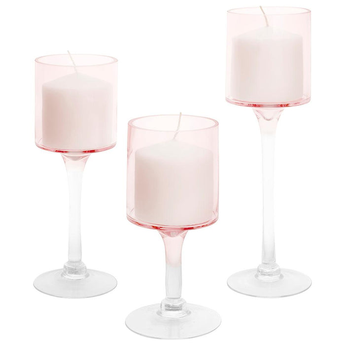 Set of 3 Glass Floating Candle Vases-Koyal Wholesale-Clear-SET OF 1 (3PC)-