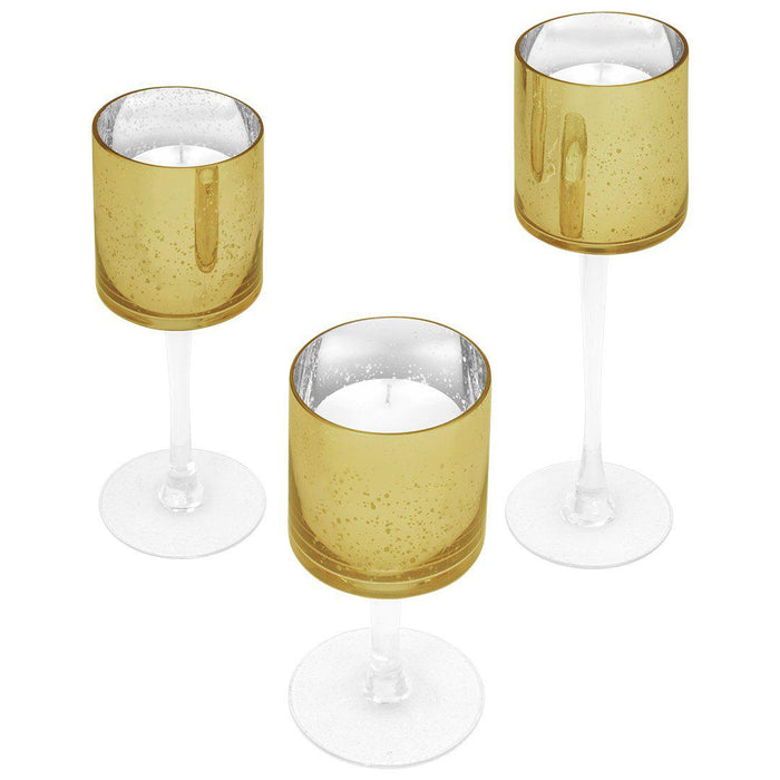 Set of 3 Glass Floating Candle Vases-Koyal Wholesale-Clear-SET OF 1 (3PC)-