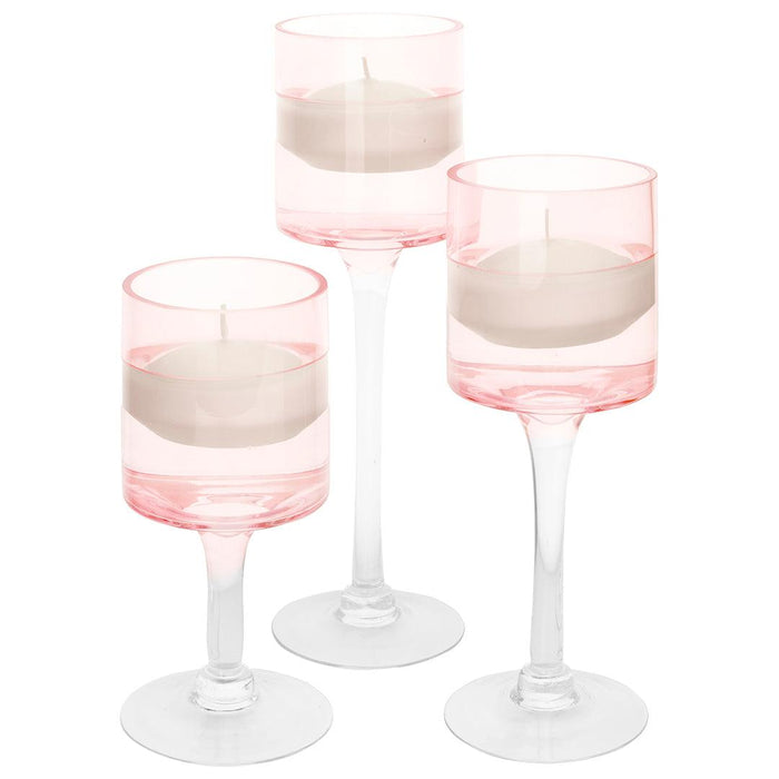 Set of 3 Glass Floating Candle Vases-Koyal Wholesale-Gold-SET OF 1 (3PC)-