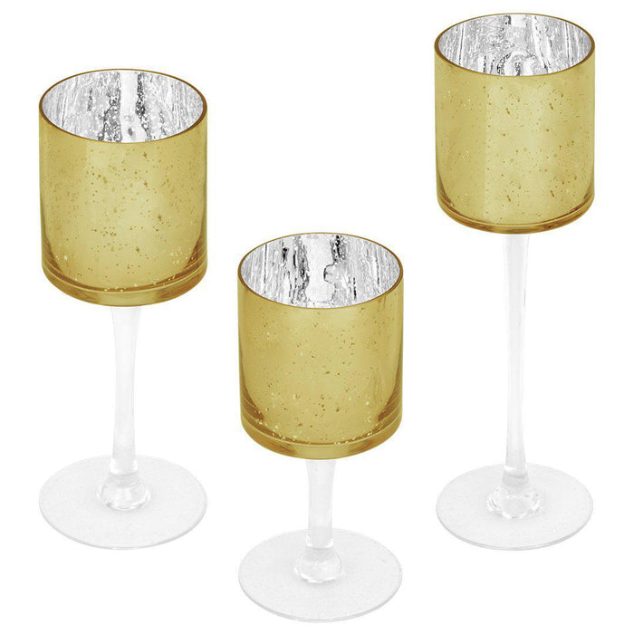 Set of 3 Glass Floating Candle Vases-Koyal Wholesale-Clear-SET OF 1 (3PC)-