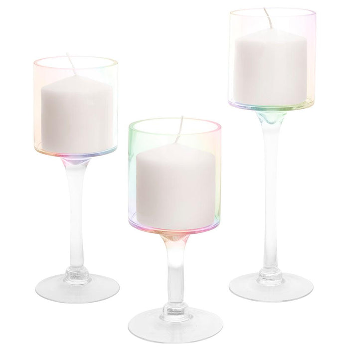 Set of 3 Glass Floating Candle Vases-Koyal Wholesale-Gold-SET OF 1 (3PC)-