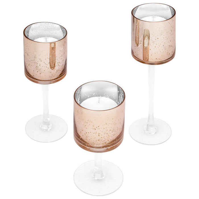 Set of 3 Glass Floating Candle Vases-Koyal Wholesale-Clear-SET OF 1 (3PC)-